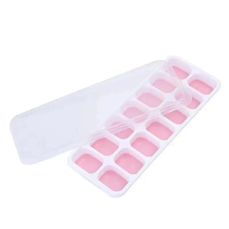 14 Grids Fruit Ice Maker with Removable Ice Cube Trays Reusable Silicone Ice cube Mold Lids Kitchen Tools Freezer Summer Mould - Velvet Haven