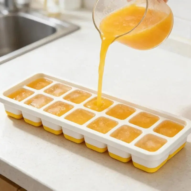 14 Grids Silicone Ice Cube Mold with Cover Square Ice Cube Tray Mold Ice Cube Manufacturer Bar DIY Ice Cocktail Freezing Tool - Velvet Haven