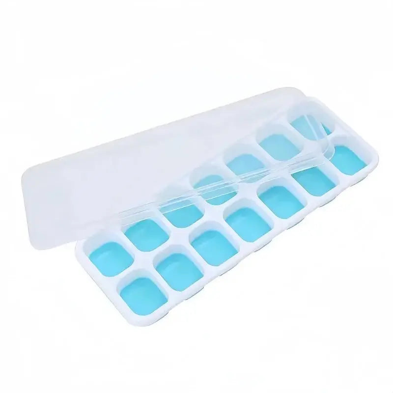 14 Grids Silicone Ice Cube Mold with Cover Square Ice Cube Tray Mold Ice Cube Manufacturer Bar DIY Ice Cocktail Freezing Tool - Velvet Haven
