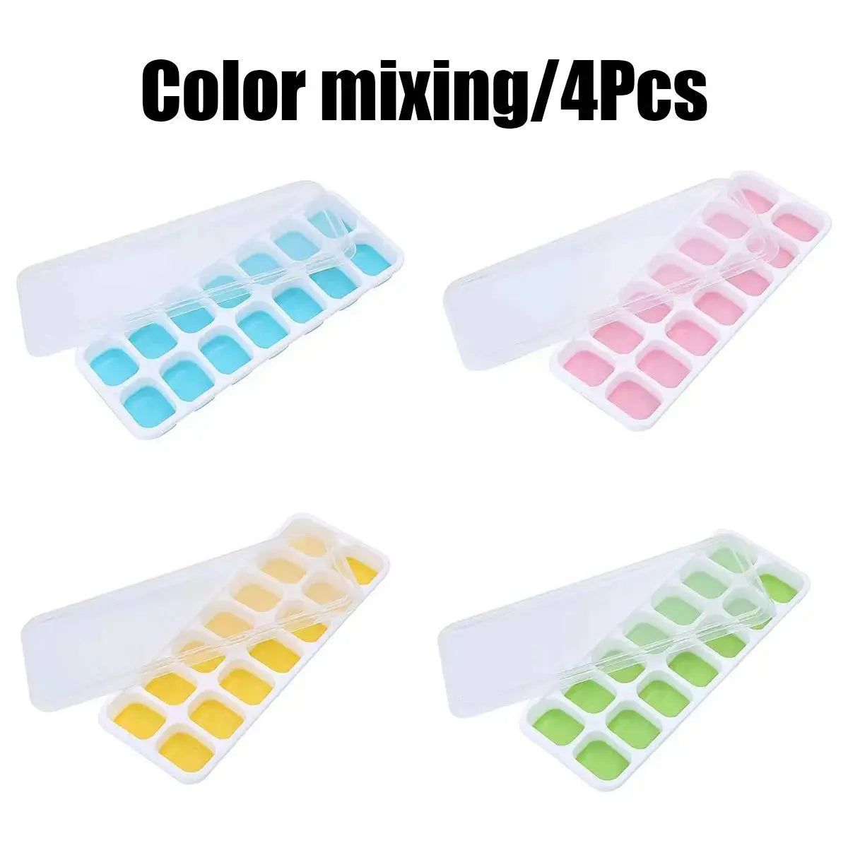 14 Grids Silicone Ice Cube Mold with Cover Square Ice Cube Tray Mold Ice Cube Manufacturer Bar DIY Ice Cocktail Freezing Tool - Velvet Haven