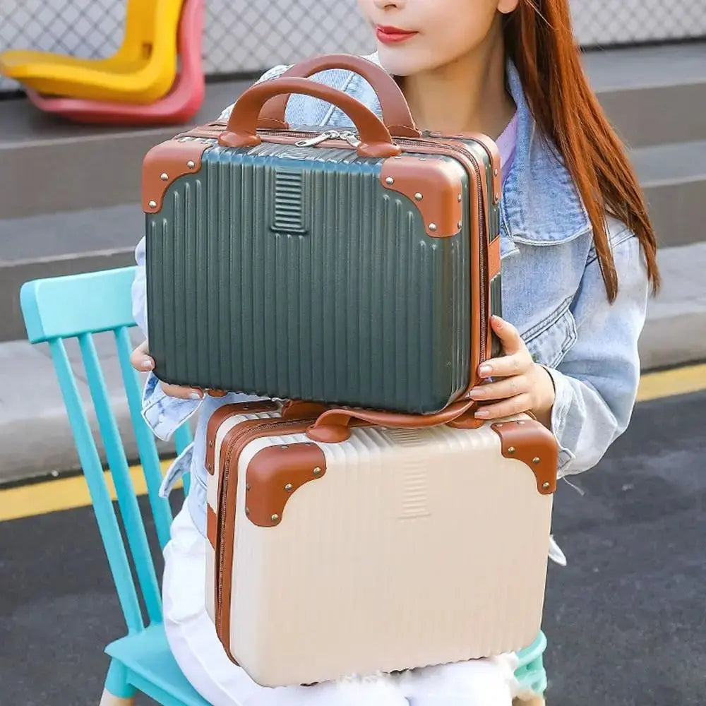 14 inch Mini Travel Suitcase Cosmetic Box Hand Luggage Organizer Makeup Case Small Password Box Boarding Case - Velvet Haven