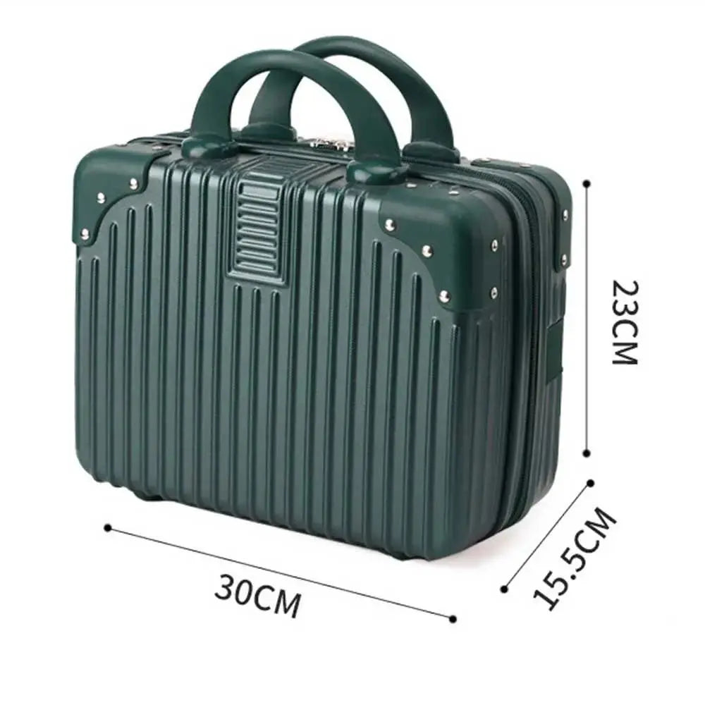 14 inch Mini Travel Suitcase Cosmetic Box Hand Luggage Organizer Makeup Case Small Password Box Boarding Case - Velvet Haven
