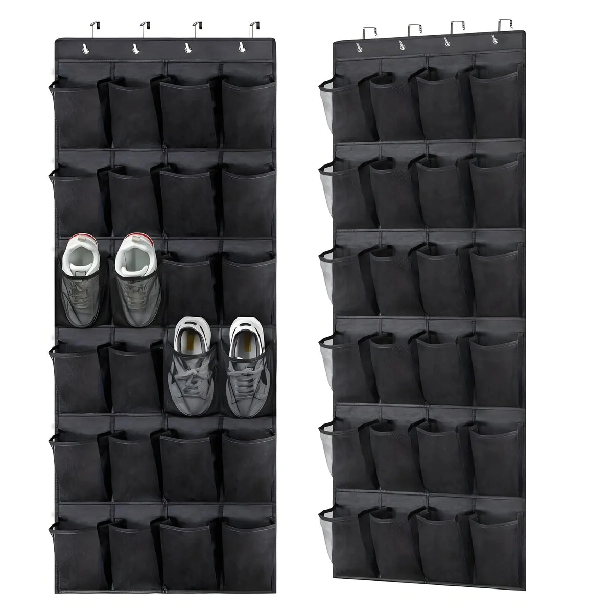 14/24/40 Grids Over The Door Shoe Rack Mesh Pockets Hanging Shoe Organizer For Closet Hanging Shoe Rack Holder - Velvet Haven