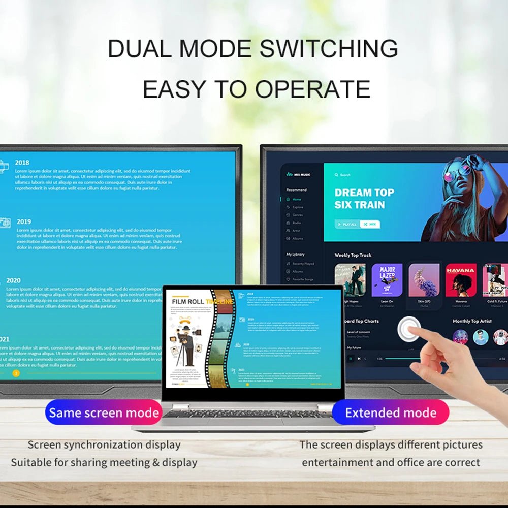 14inch Portable Monitor Touch Ultra-thin 1200P IPS USB-C HDMI External Second Screen for Laptop PC Cell Phone Switch PS4/5 Xbox - Velvet Haven