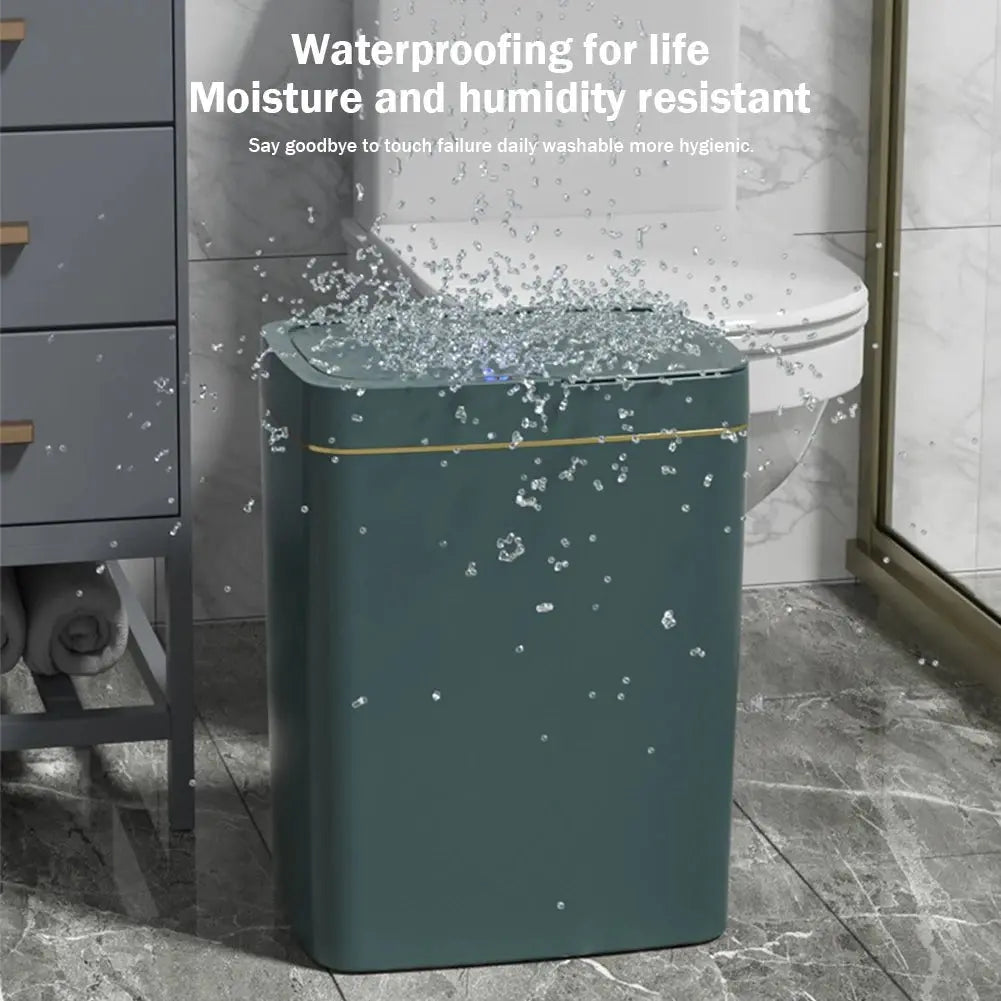 15/18L Intelligent Touchless Trash Can Waterproof Electric Garbage Bin Rechargeable Garbage Bucket for Kitchen Bathroom Bedroom - Velvet Haven