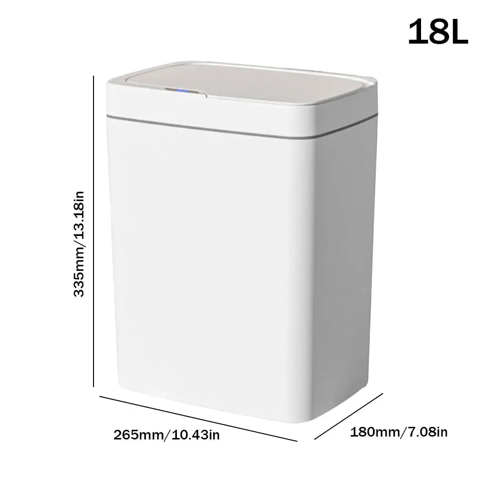 15/18L Intelligent Touchless Trash Can Waterproof Electric Garbage Bin Rechargeable Garbage Bucket for Kitchen Bathroom Bedroom - Velvet Haven