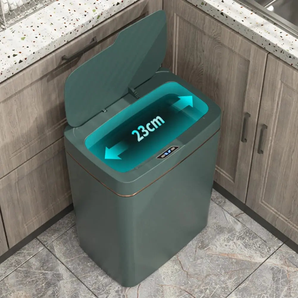 15/18L Intelligent Touchless Trash Can Waterproof Electric Garbage Bin Rechargeable Garbage Bucket for Kitchen Bathroom Bedroom - Velvet Haven