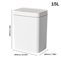 15/18L Intelligent Touchless Trash Can Waterproof Electric Garbage Bin Rechargeable Garbage Bucket for Kitchen Bathroom Bedroom - Velvet Haven