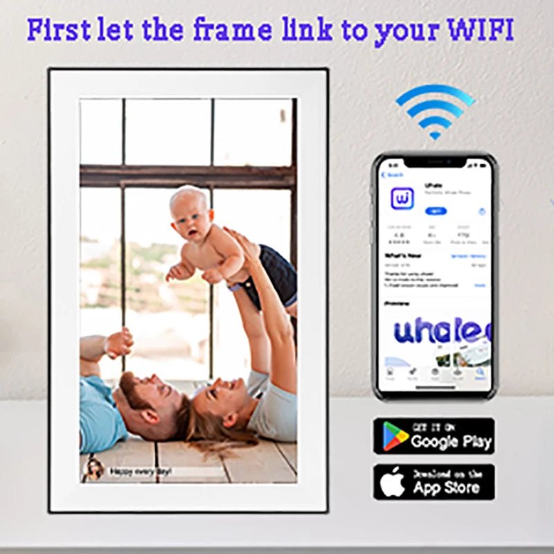 15.6 inch built in 32GB WiFi Large touch ips digital photo frame 1920*1080 WiFi Smart Frame Share Photos and Videos via frameo - Velvet Haven