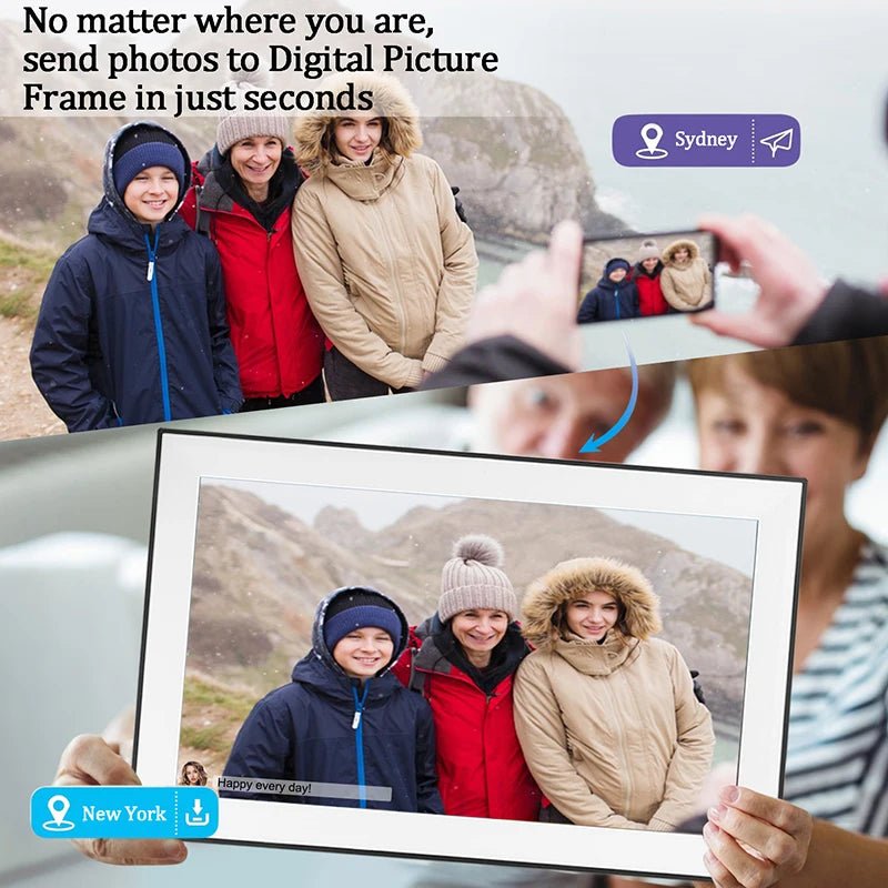 15.6 inch built in 32GB WiFi Large touch ips digital photo frame 1920*1080 WiFi Smart Frame Share Photos and Videos via frameo - Velvet Haven
