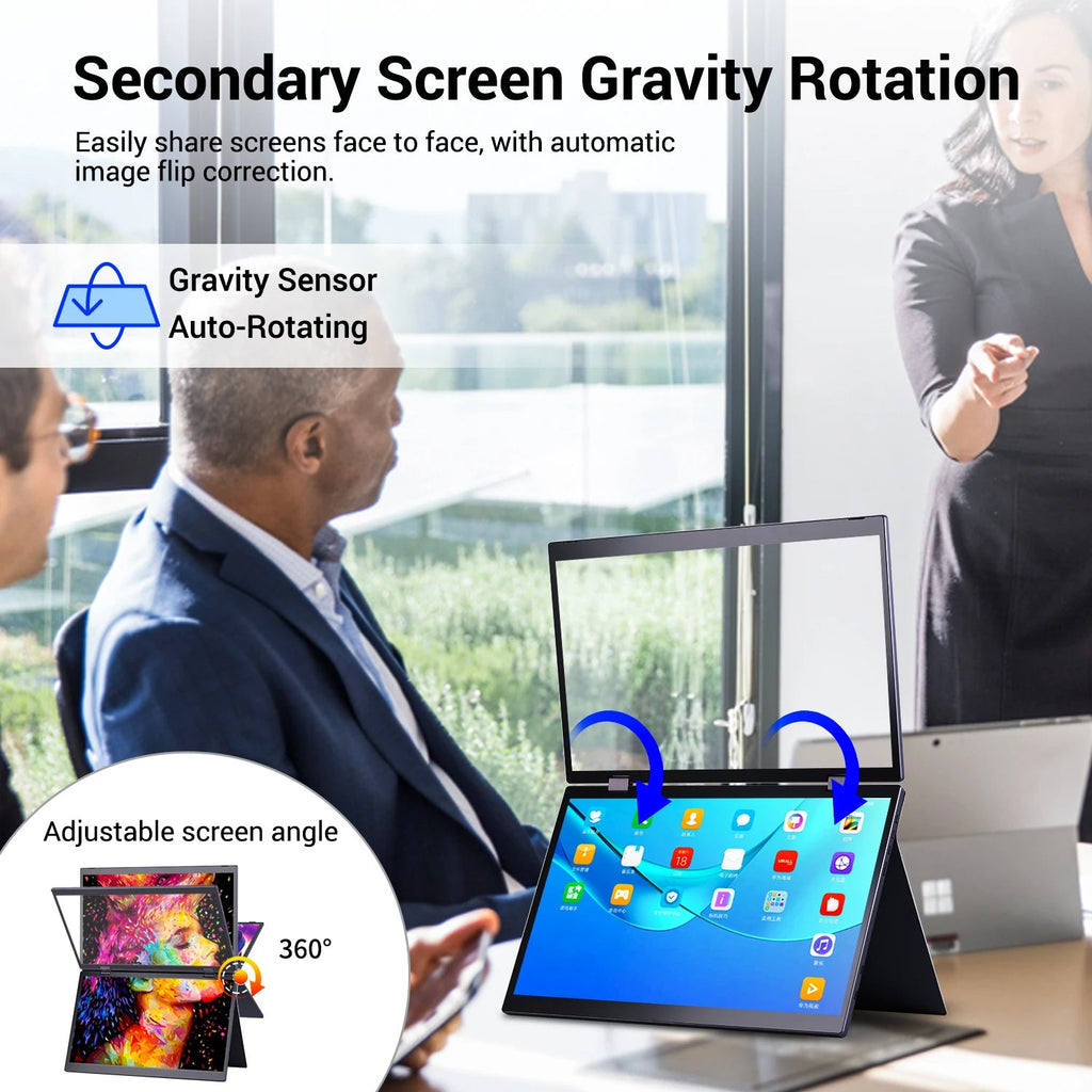 15.6 Inch Portable Monitor Dual Screen 1080P IPS External Second Screen for Mac Laptop PC Switch2 Xbox PS4/5 Xbox Ship From US - Velvet Haven