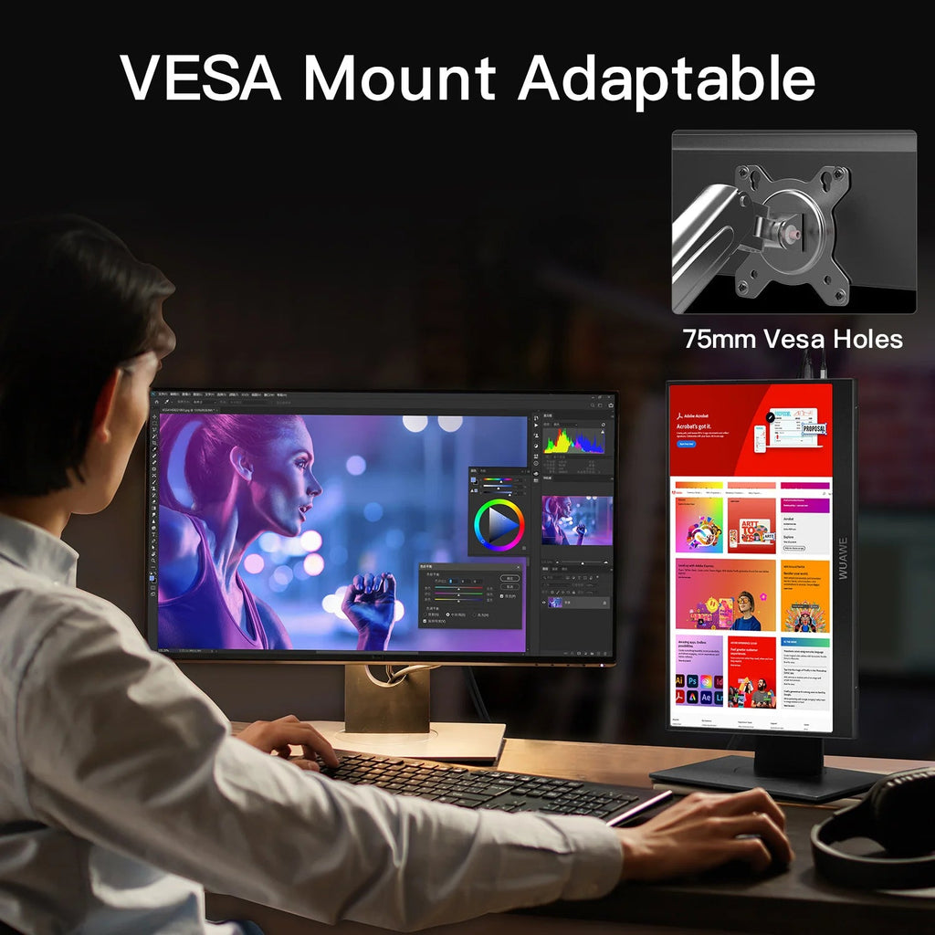 15.6 inch Portable Monitor for Laptop, 1080P 72 NTSC 100 sRGB USB C HDMI Travel External Second Computer Screen with HDR - Velvet Haven