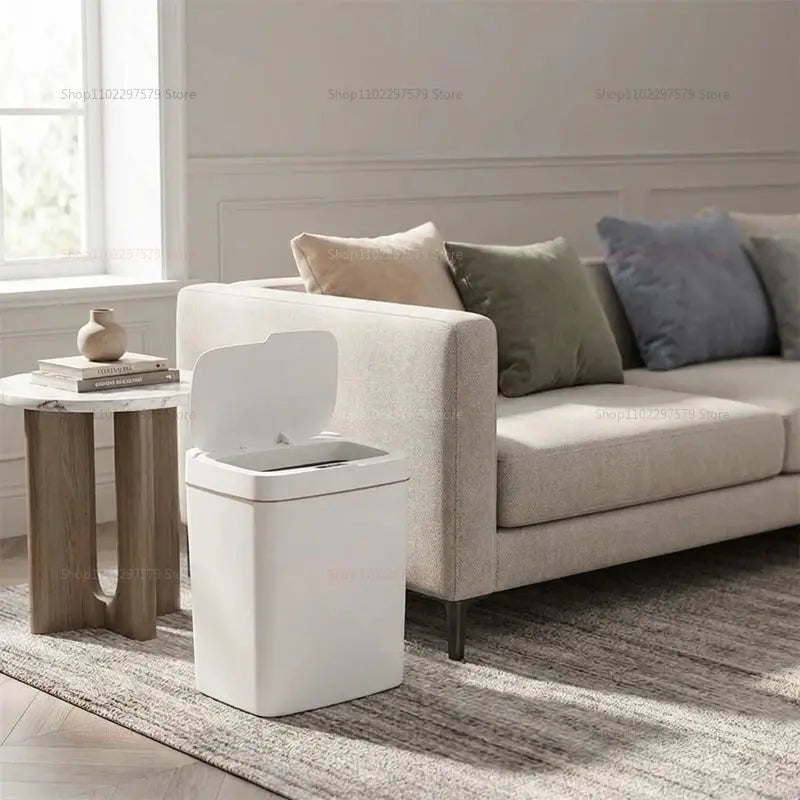 15L Non-Contact Smart Sensor Trash Can Automatic Electronic Trash Bin Eco-Friendly Bagged Bathroom Kitchen Smart Home Green - Velvet Haven