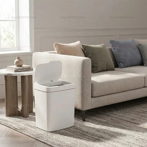 15L Non-Contact Smart Sensor Trash Can Automatic Electronic Trash Bin Eco-Friendly Bagged Bathroom Kitchen Smart Home Green - Velvet Haven