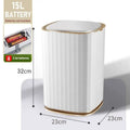 15L Smart Home Automatic Sensor Trash Can Kitchen Wastebasket Garbage Bins Bathroom Toilet Living Room Automatic Sensor Dustbin - Velvet Haven