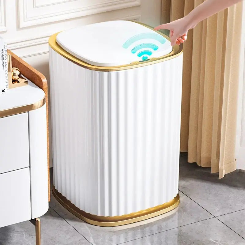 15L Smart Home Automatic Sensor Trash Can Kitchen Wastebasket Garbage Bins Bathroom Toilet Living Room Automatic Sensor Dustbin - Velvet Haven