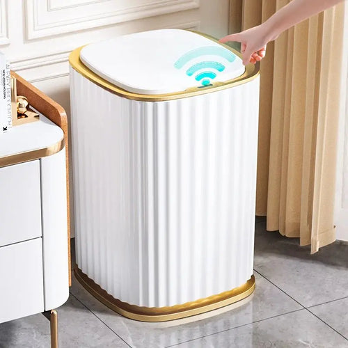 15L Smart Home Automatic Sensor Trash Can Kitchen Wastebasket Garbage Bins Bathroom Toilet Living Room Automatic Sensor Dustbin - Velvet Haven