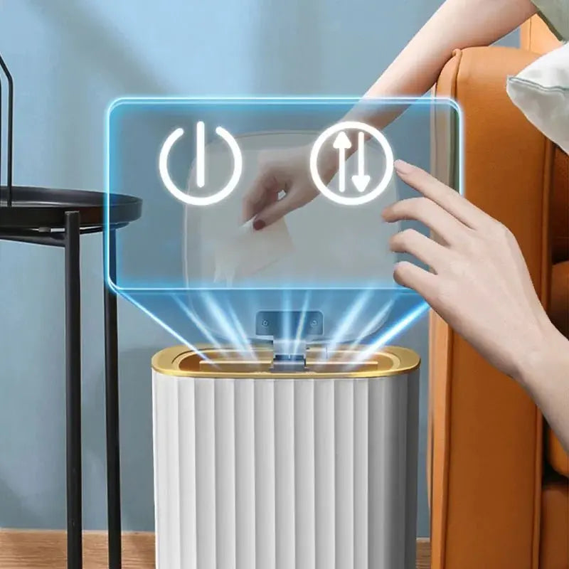 15L Smart Home Automatic Sensor Trash Can Kitchen Wastebasket Garbage Bins Bathroom Toilet Living Room Automatic Sensor Dustbin - Velvet Haven