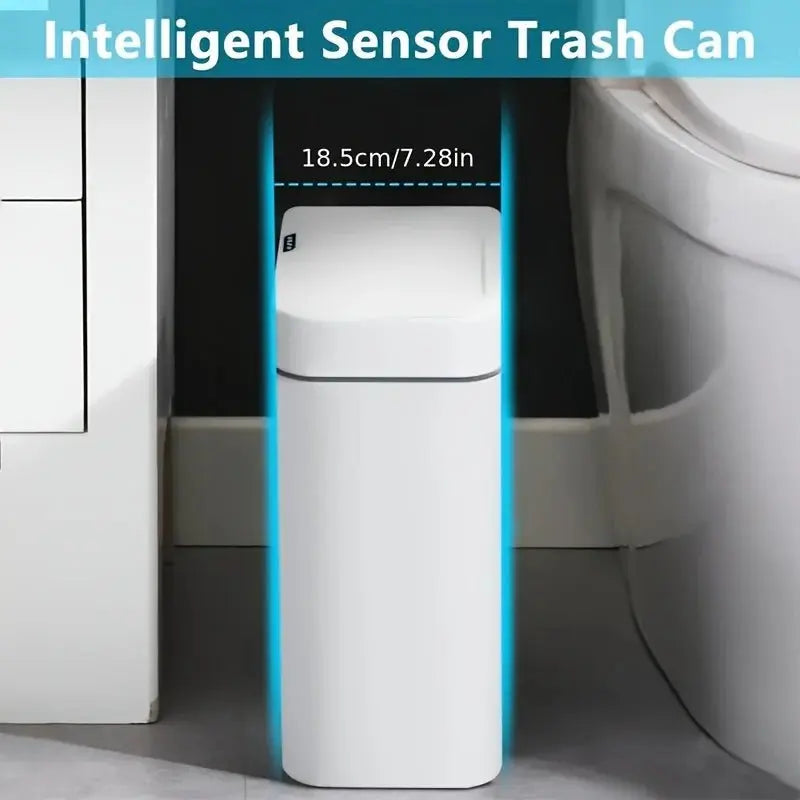15L Smart Sensor Trash Can Electronic Touchless Intelligent Waterproof Garbage Bin for Kitchen Bathroom Home Cleaning Accessory - Velvet Haven