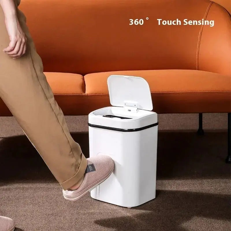 15L Smart Trash Can Automatic Sensor Dustbin Touchless Bin Kitchen Bathroom Waterproof Bucket Garbage With Lid Home Wastebasket - Velvet Haven