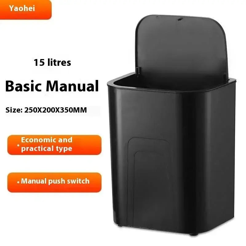 15L Smart Trash Can Automatic Sensor Dustbin Touchless Bin Kitchen Bathroom Waterproof Bucket Garbage With Lid Home Wastebasket - Velvet Haven