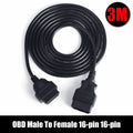 16-Pin OBD2 Male-to-Female Extension Cable – 1.5m/3m - Velvet Haven