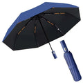 16/24-Rib Automatic Windproof UV Umbrella with Built-In Light - Velvet Haven