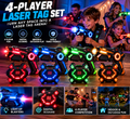 4-Player LED Laser Tag Set – Indoor & Outdoor Family Fun [Pre-Order]