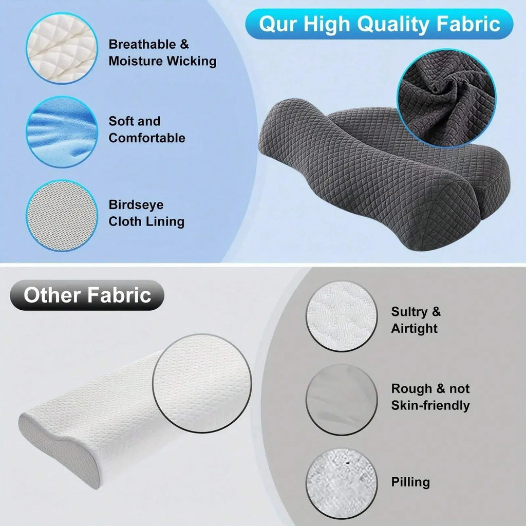 1pc Adjustable Memory Foam Neck Pillow for Shoulder and Cervical relax - Ergonomic Orthopedic Contour Support Pillow - Velvet Haven