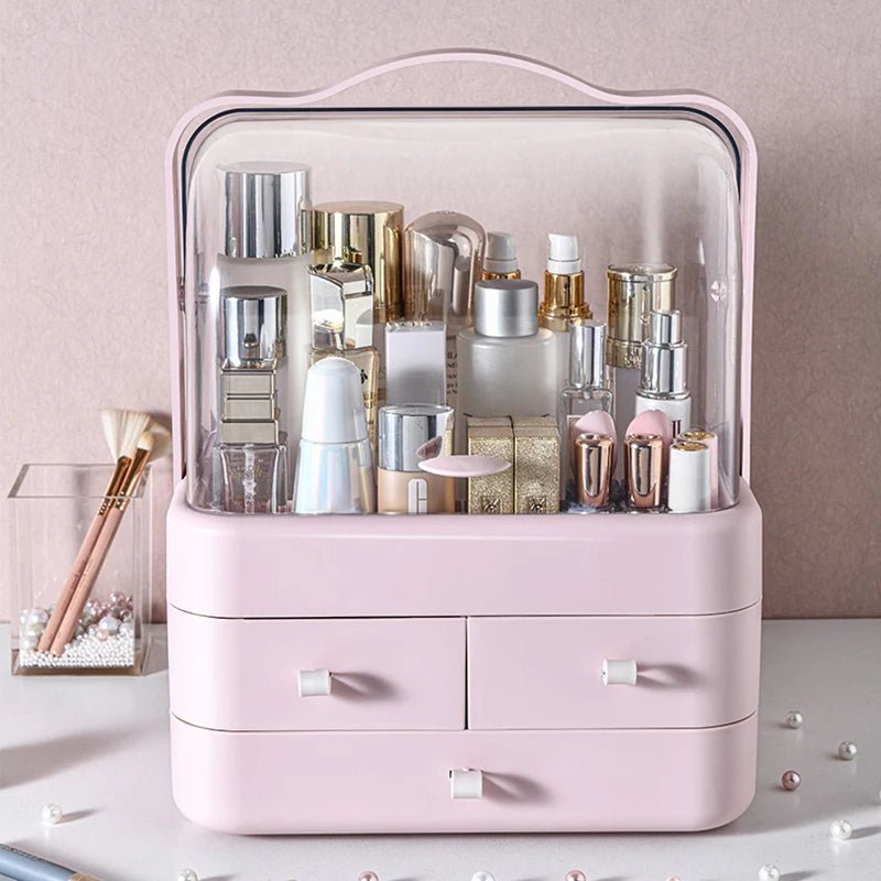 1pc Cosmetics Receiving Box Dust-Proof Desktop Makeup Organizer with Drawer for Skin Care Products Household Storage Box Shelf - Velvet Haven
