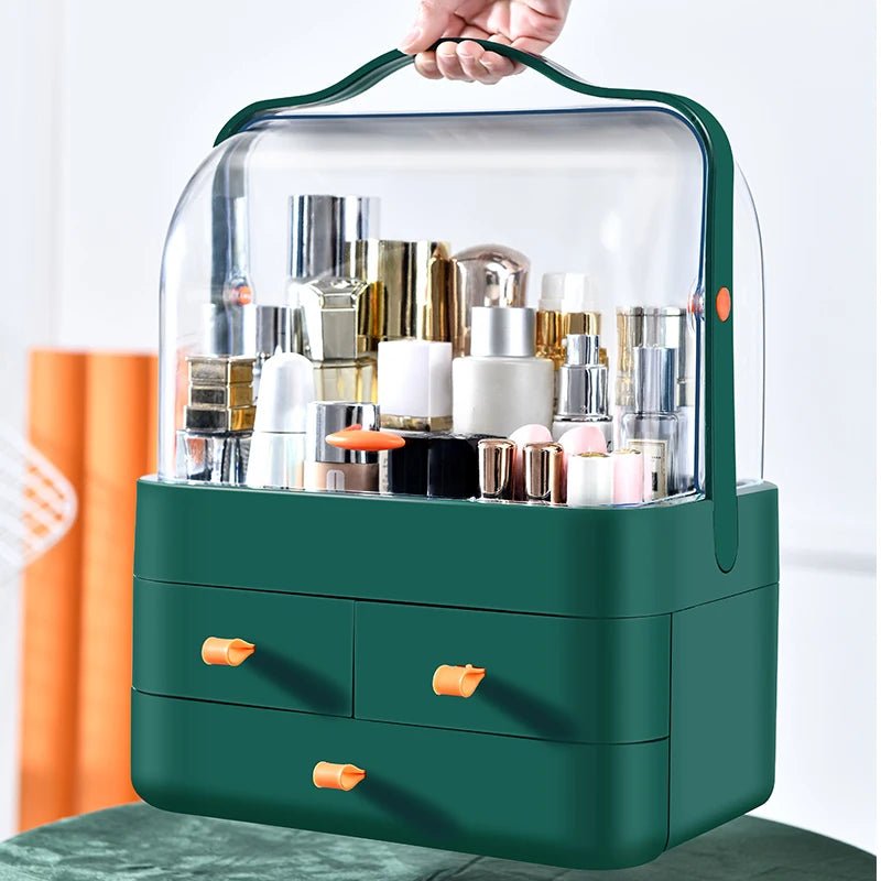 1pc Cosmetics Receiving Box Dust-Proof Desktop Makeup Organizer with Drawer for Skin Care Products Household Storage Box Shelf - Velvet Haven
