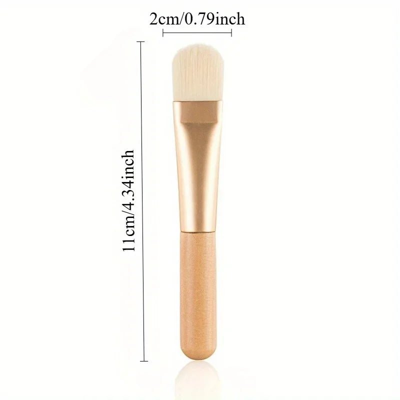 1pc Facial Mask Soft Brush Wooden Handle Portable Face Skin Care Beauty Cosmetics Tool Fan-Shaped Professional Makeup Brush - Velvet Haven