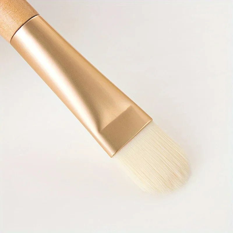 1pc Facial Mask Soft Brush Wooden Handle Portable Face Skin Care Beauty Cosmetics Tool Fan-Shaped Professional Makeup Brush - Velvet Haven