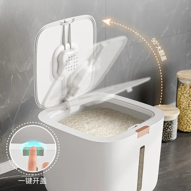 Airtight Rice Storage Container with Lid for Kitchen Pantry - Velvet Haven