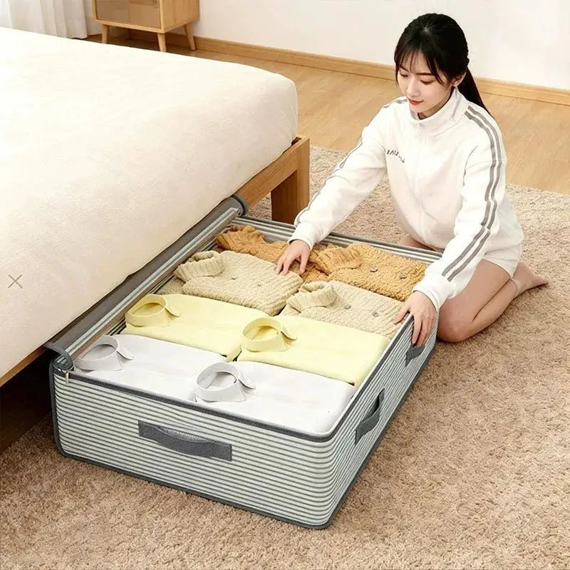 1pcs Under-bed storage box for home use, drawer-type storage bags for quilts and clothes, transparent foldable quilt bags for under bed - Velvet Haven