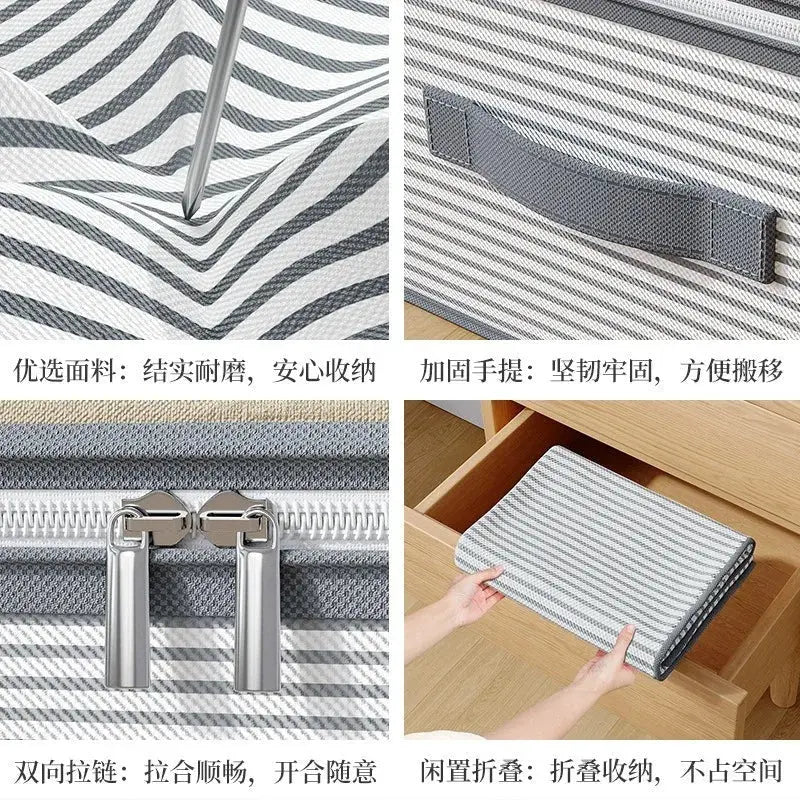 1pcs Under-bed storage box for home use, drawer-type storage bags for quilts and clothes, transparent foldable quilt bags for under bed - Velvet Haven