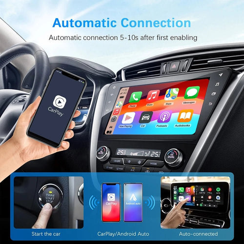 2-in-1 Wireless CarPlay & Android Auto Adapter - Velvet Haven