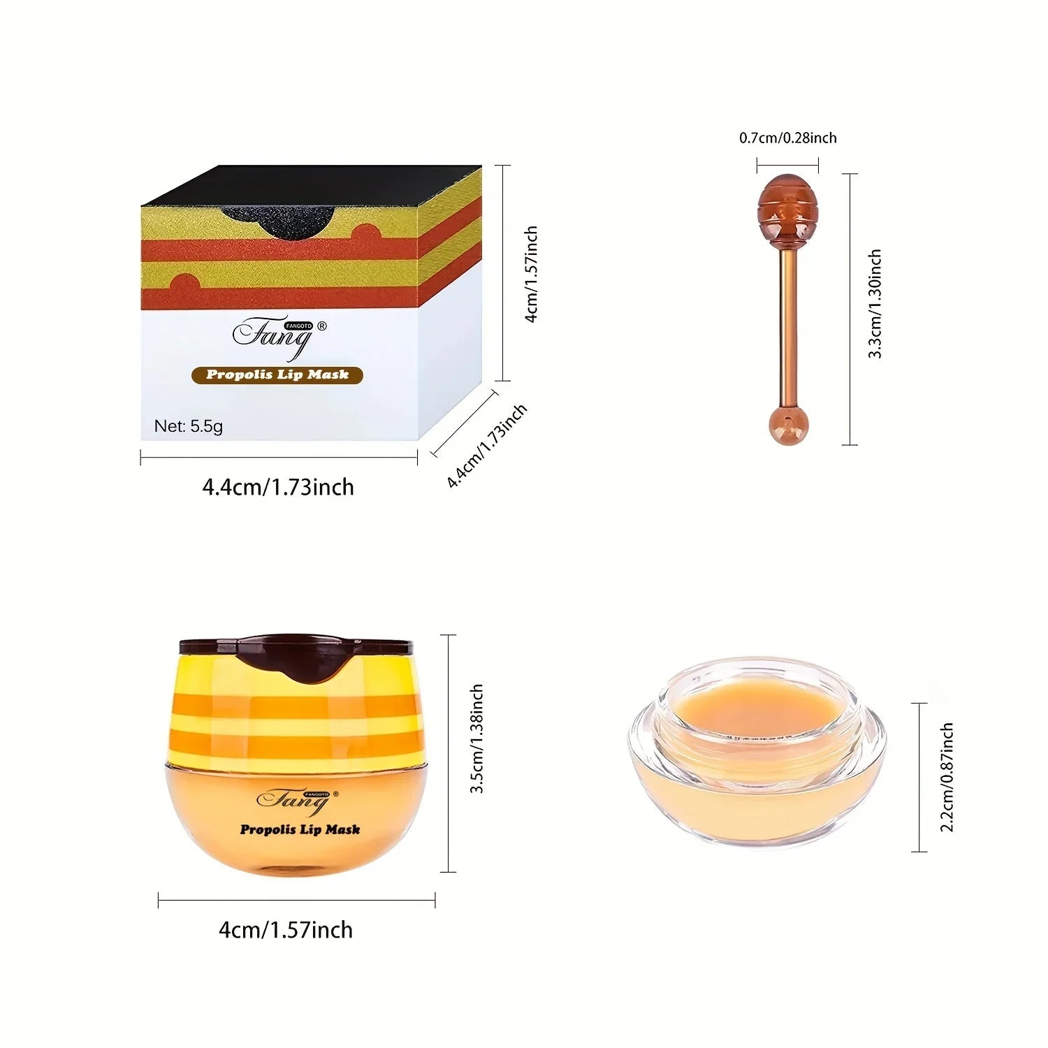 2 Pack Bee Balm Lip Balm, Exfoliating & Hydrating & Prevention Dry and Cracked Lip Scrubs Lip Sleeping Mask Reduces Lip Lines - Velvet Haven