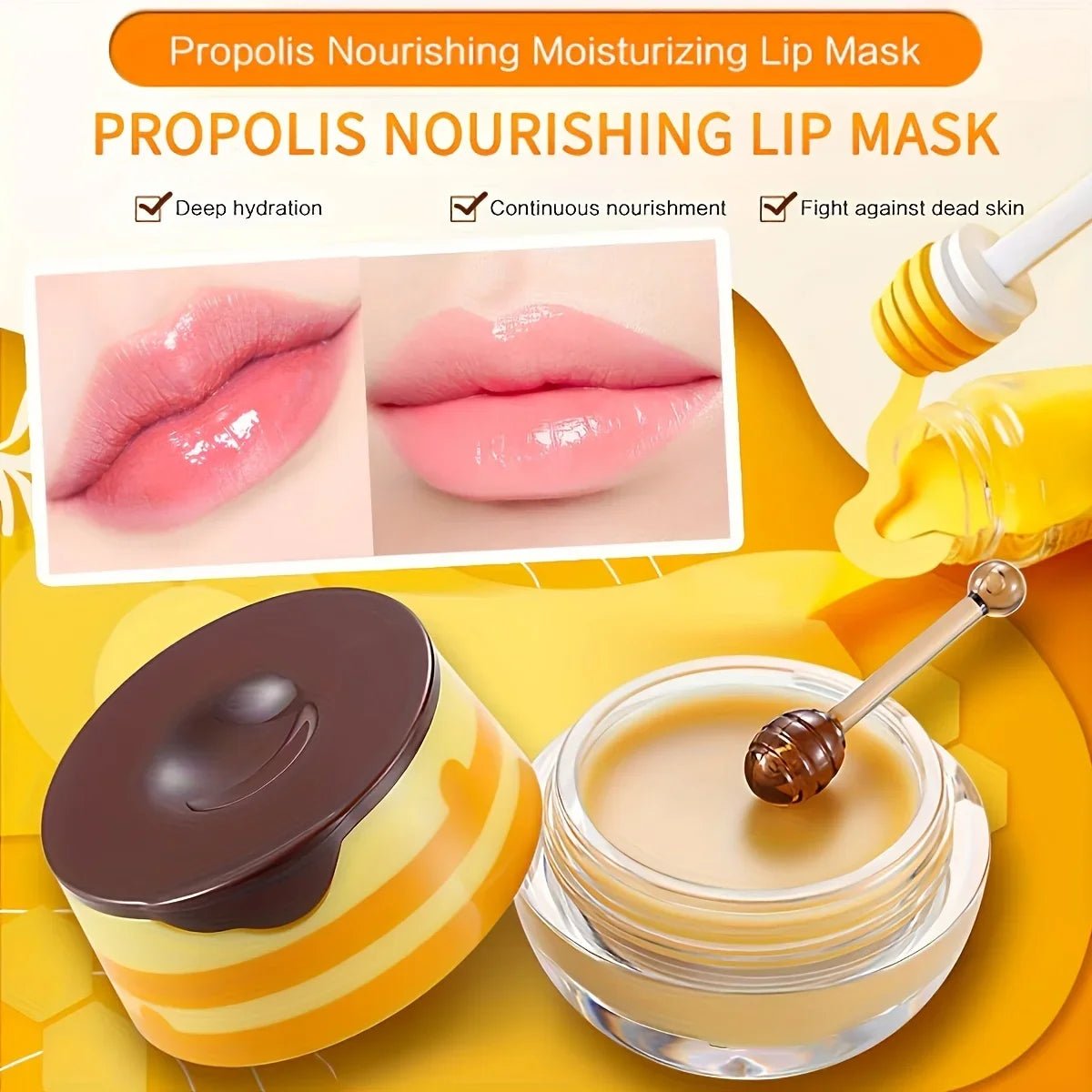 2 Pack Bee Balm Lip Balm, Exfoliating & Hydrating & Prevention Dry and Cracked Lip Scrubs Lip Sleeping Mask Reduces Lip Lines - Velvet Haven