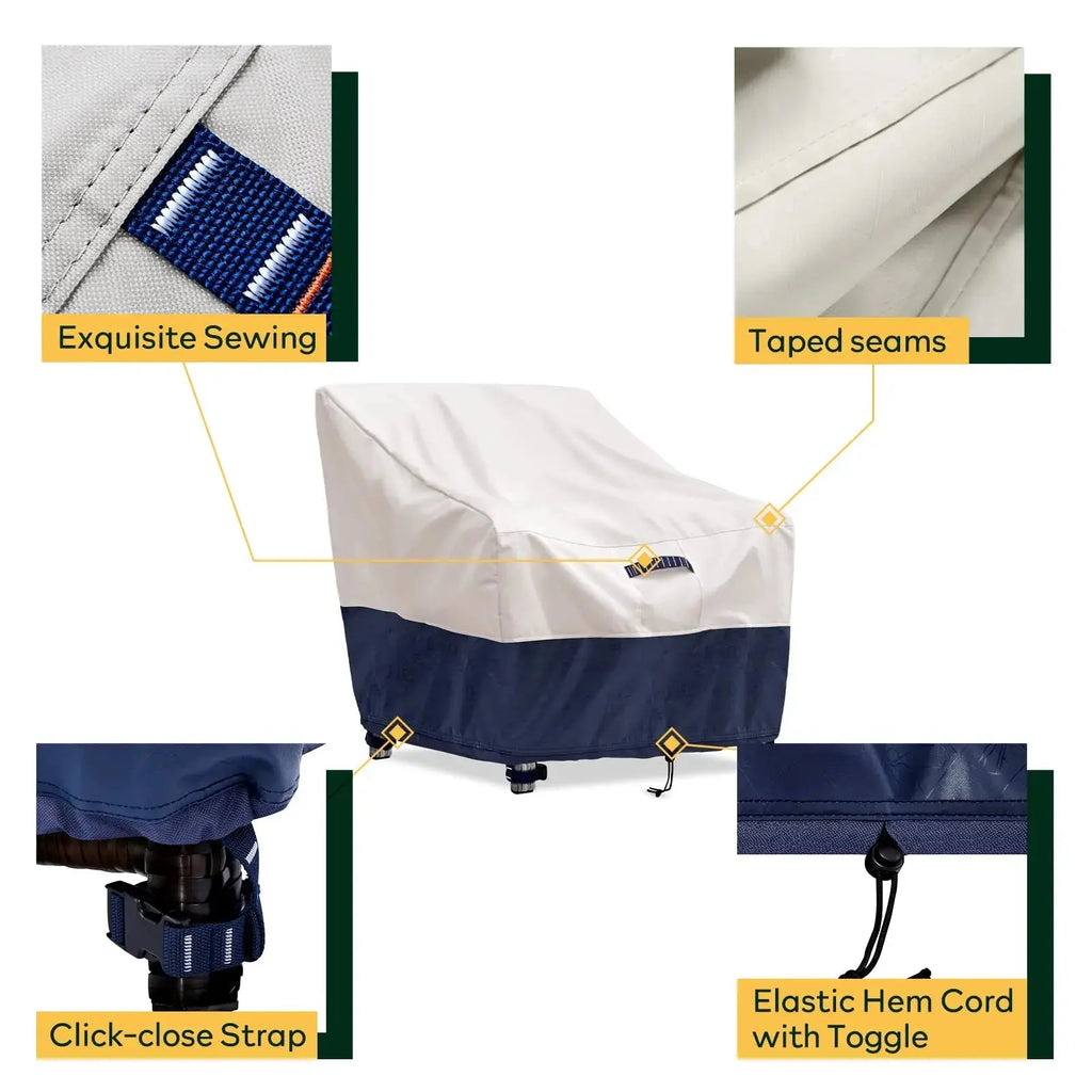 2 Pack Outdoor Chair Covers 100% Waterproof Patio Furniture Covers Protector 600D Oxford Heavy Duty Lawn Garden Furniture Cover - Velvet Haven
