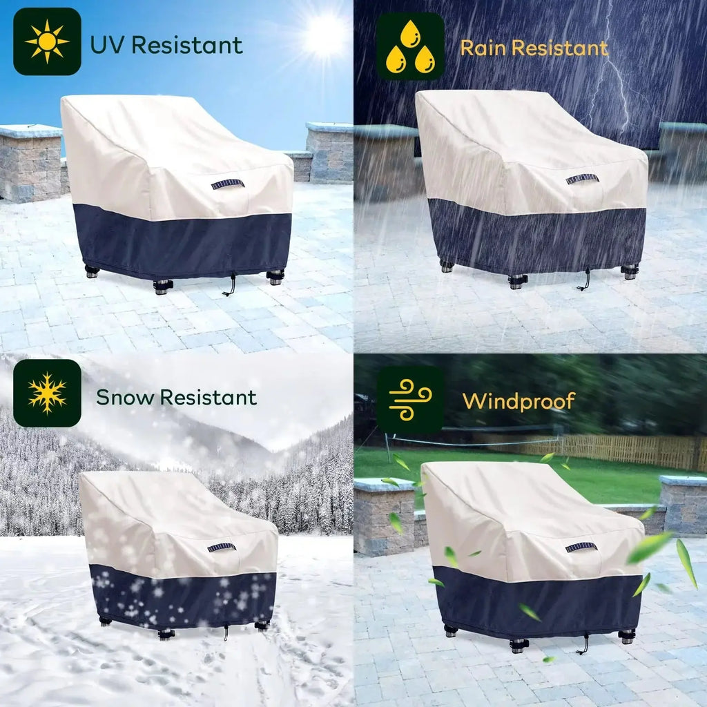 2 Pack Outdoor Chair Covers 100% Waterproof Patio Furniture Covers Protector 600D Oxford Heavy Duty Lawn Garden Furniture Cover - Velvet Haven