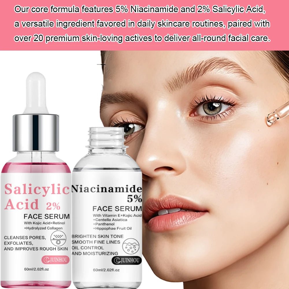 2-Piece 5% Niacinamide & 2% Salicylic Acid Face Serum Set - Velvet Haven