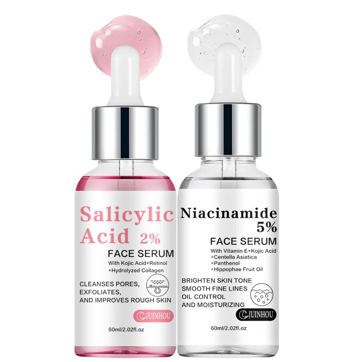 2-Piece 5% Niacinamide & 2% Salicylic Acid Face Serum Set - Velvet Haven