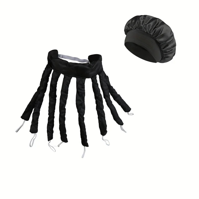 2-Piece Heatless Hair Curler & Sleep Bonnet Set for Long Hair - Velvet Haven
