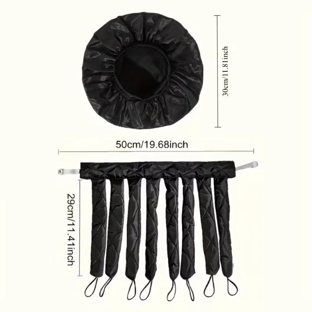2-Piece Heatless Hair Curler & Sleep Bonnet Set for Long Hair - Velvet Haven