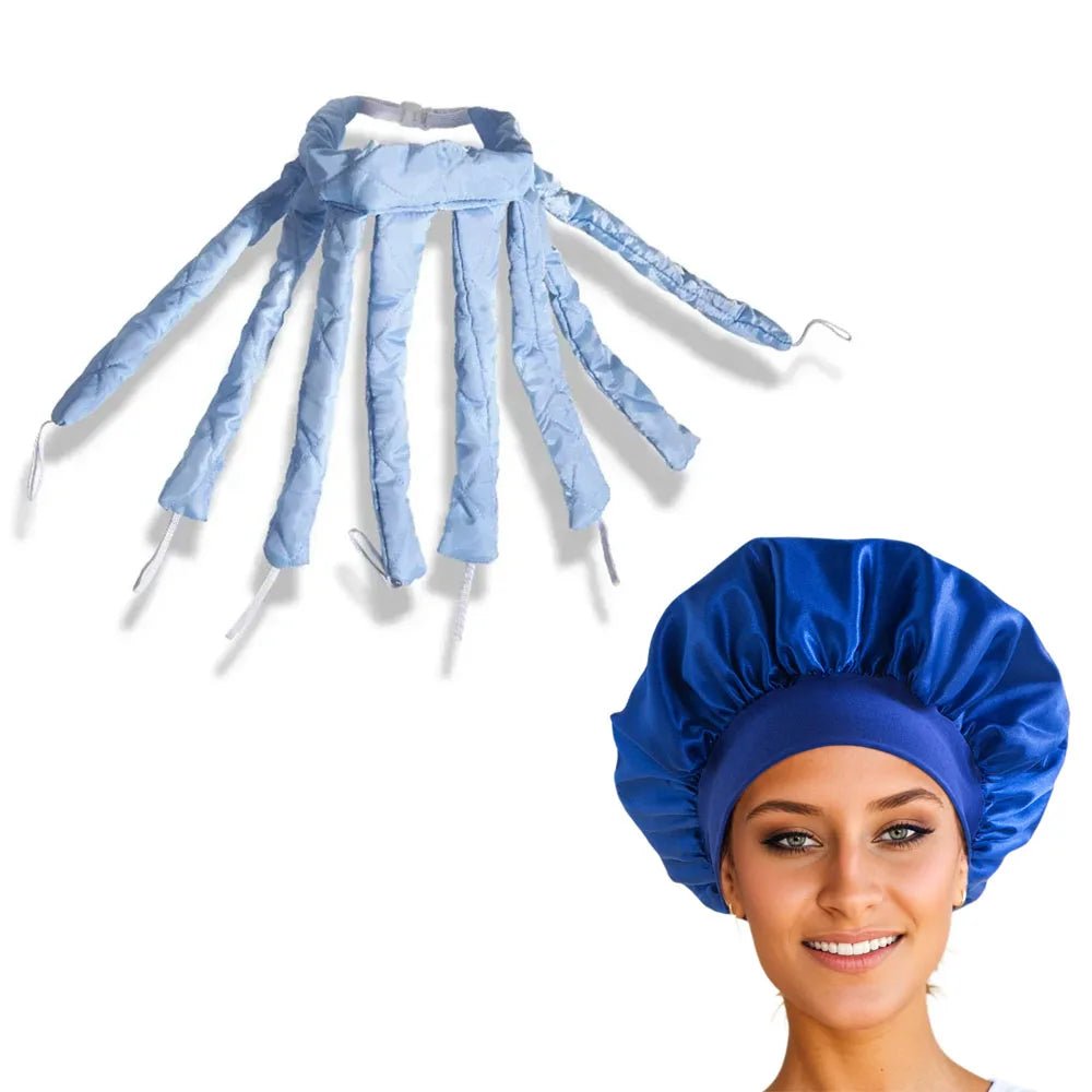 2-Piece Heatless Hair Curler & Sleep Bonnet Set for Long Hair - Velvet Haven