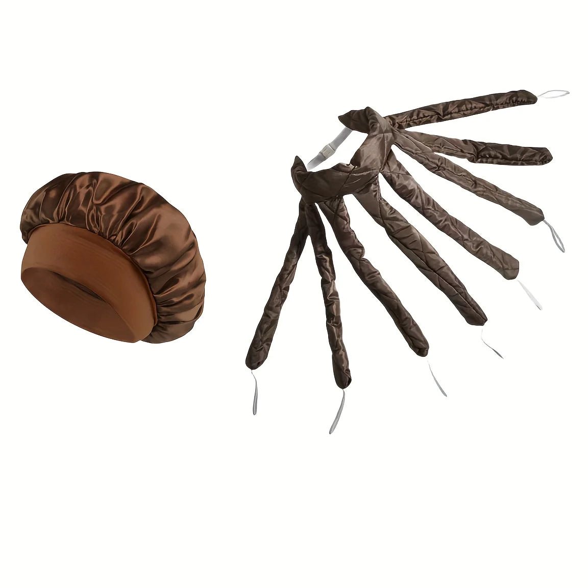 2-Piece Heatless Hair Curler & Sleep Bonnet Set for Long Hair - Velvet Haven