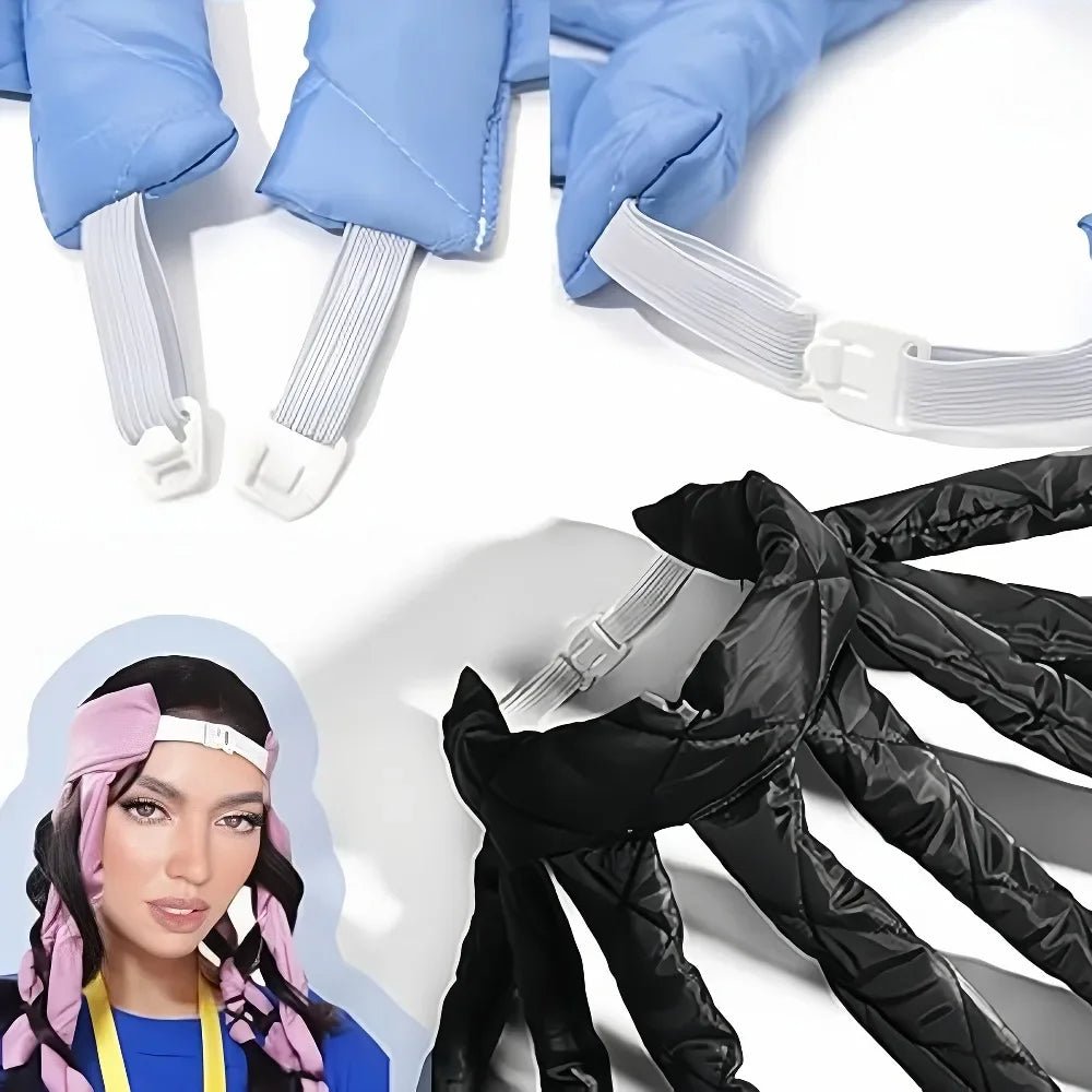 2-Piece Heatless Hair Curler & Sleep Bonnet Set for Long Hair - Velvet Haven