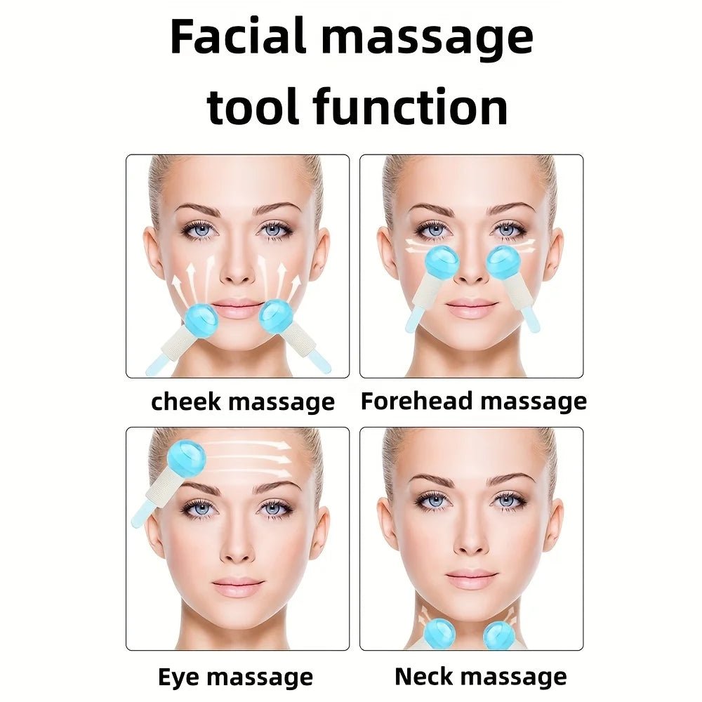 2-Piece Ice Globes Facial Massager for Face, Eyes & Neck - Velvet Haven