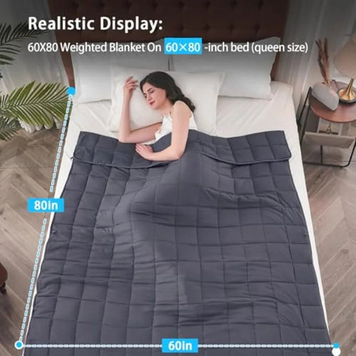 20 lb Cooling Weighted Blanket for Adults, Queen 60 x 80 - Velvet Haven